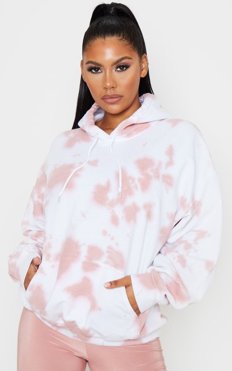 PINK TIE DYE OVERSIZED HOODIE